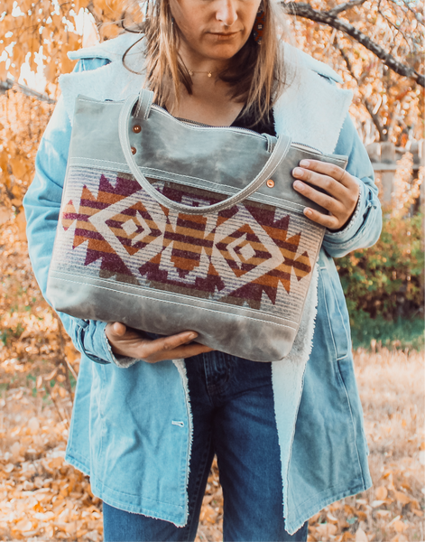 Gray Elkhorn Tote