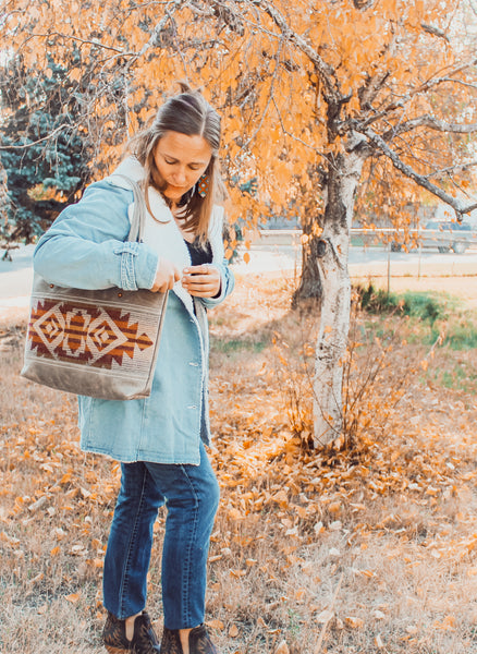 Gray Elkhorn Tote