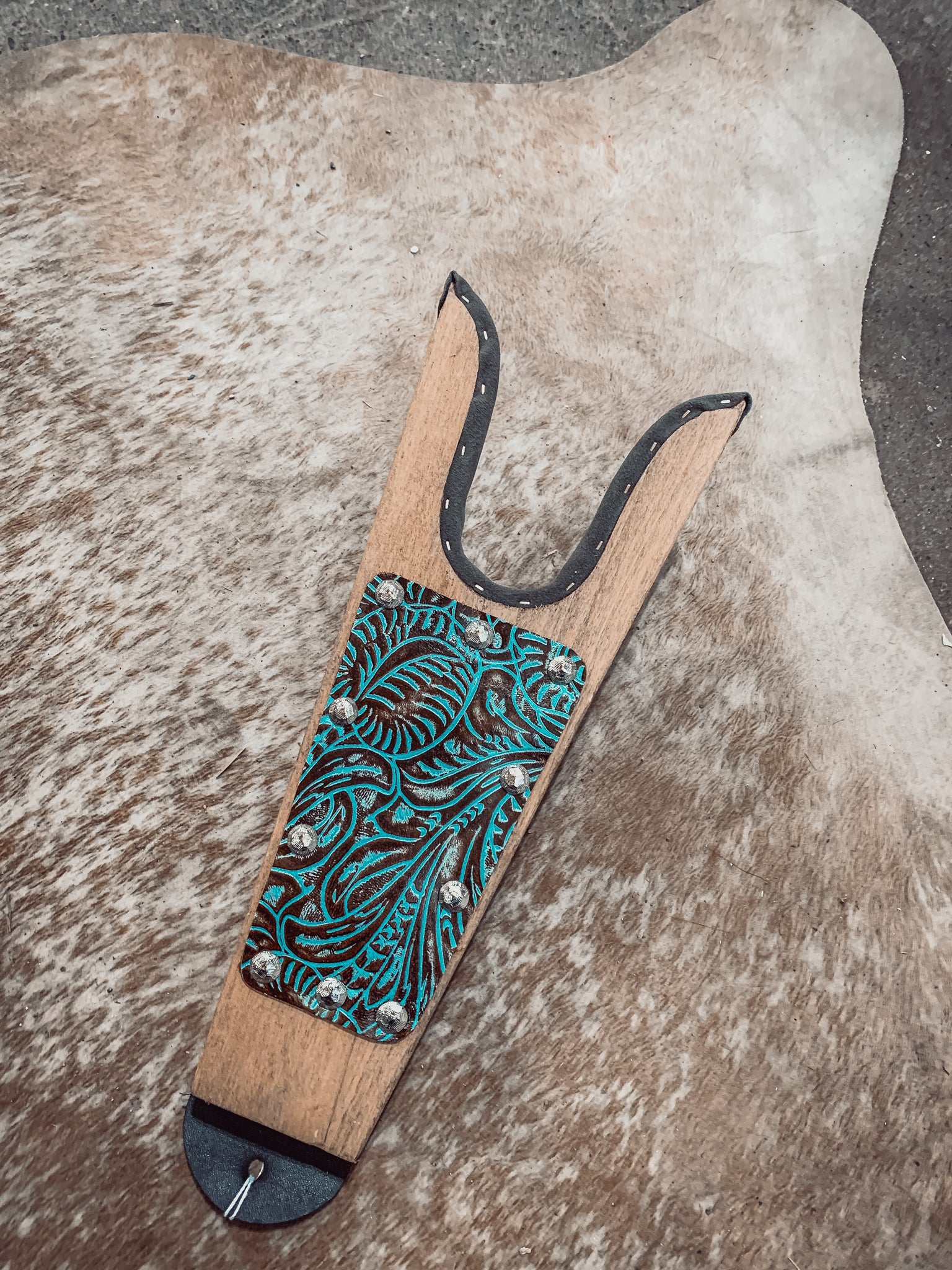 Boot Jack ~ Turquoise Floral